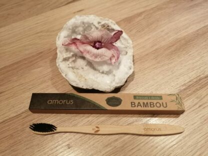 Brosse à dents en bambou et fibres de charbon végétal – Image 2