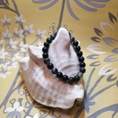 Bracelet Agate Noire 8mm