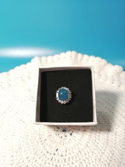 Apatite et strass Bague