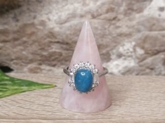 Apatite et strass Bague