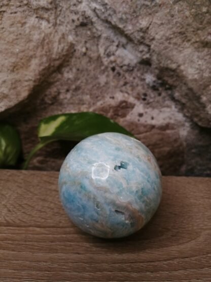 Aragonite Bleue ou Calcite des Caraïbes Sphère n°2 – Image 2