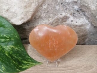 Sélénite Orange Cœur grand format