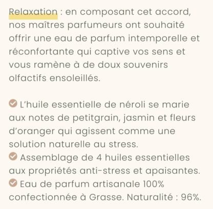 Eau de Parfum Fleur d'Oranger, Relaxation – Image 2