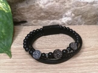 Onyx Bracelet cuir