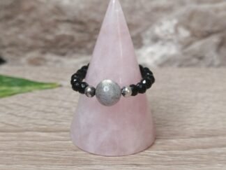 Labradorite et
Spinelle Bague