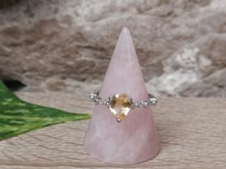 Citrine et strass Bague n°2