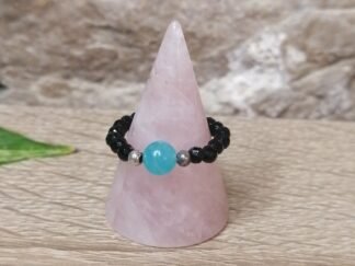 Amazonite et
Spinelle Bague