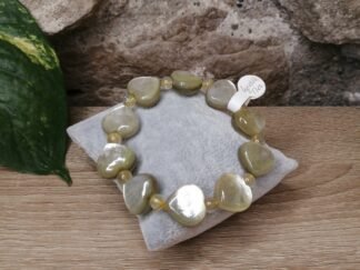 Lépidolite Mica dorée Bracelet