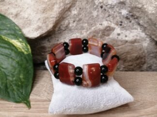 Agate Sardonyx Plaques et Onyx Perles 8mm