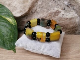 Agate Plaques et Onyx Perles 8mm