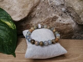 Aragonite Bleue ou Calcite des Caraïbes Bracelet 8mm