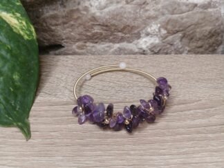 Améthyste Bracelet mémoire de forme