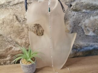 Malachite cordon argent